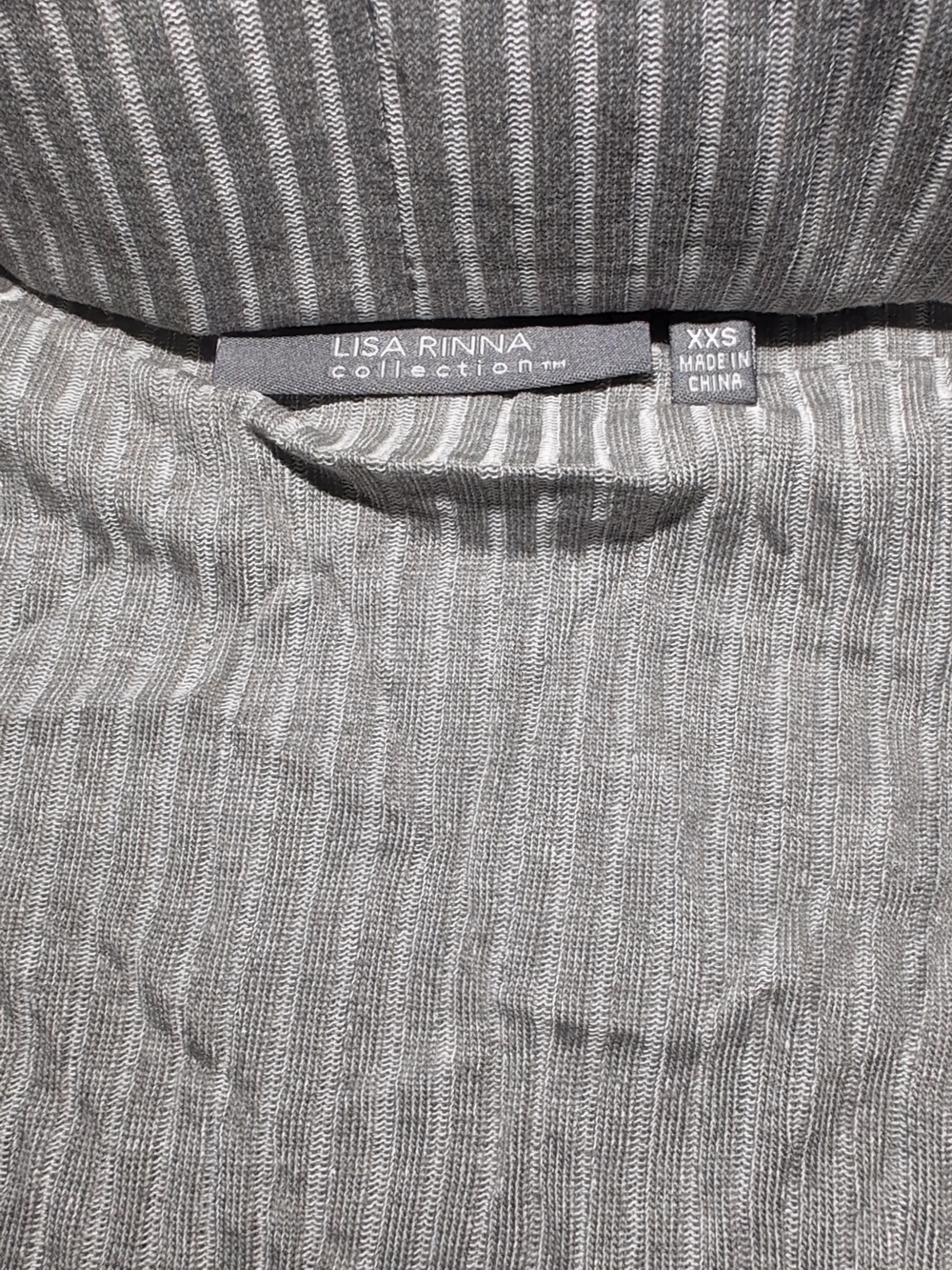 Lisa Rinna Collection Gray Ribbed Maxi Skirt - Picture 2 of 4